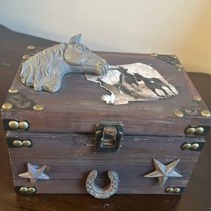 Western Cowboy Wooden Box Decor